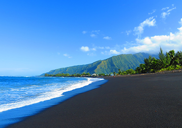 Black Sand Beaches in Tahiti Pacific Islands